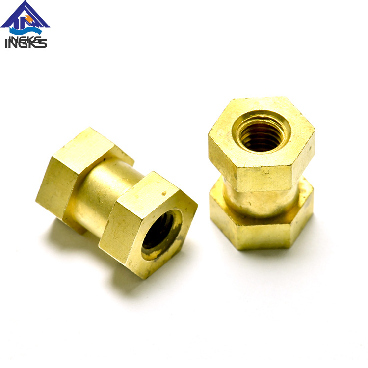 Canon à insert en laiton à tête hexagonale avec corps rainuré