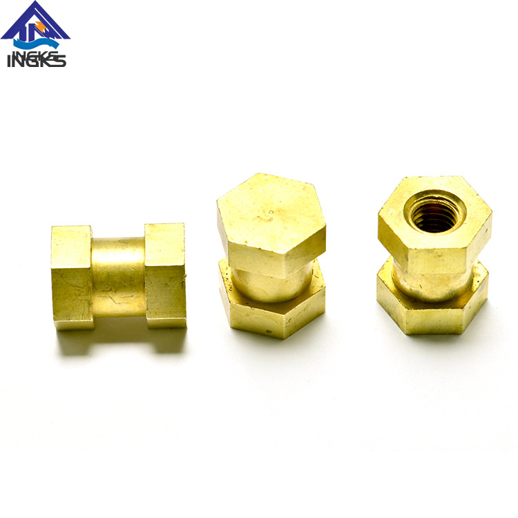 Canon à insert en laiton à tête hexagonale avec corps rainuré