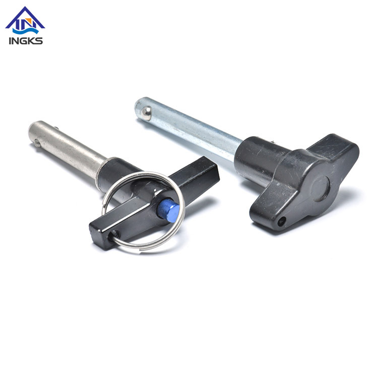 Tête en T avec poignée à bouton annulaire, goupille de verrouillage à bille à dégagement rapide