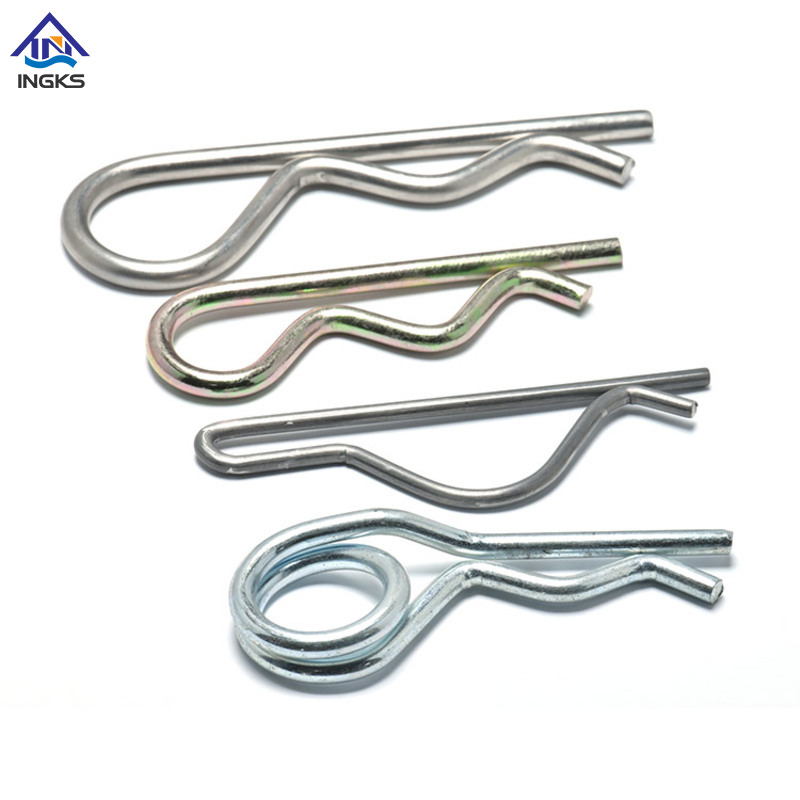 Goupille fendue à ressort en acier à simple bobine (type R)