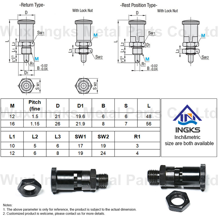 Piston d'indexation