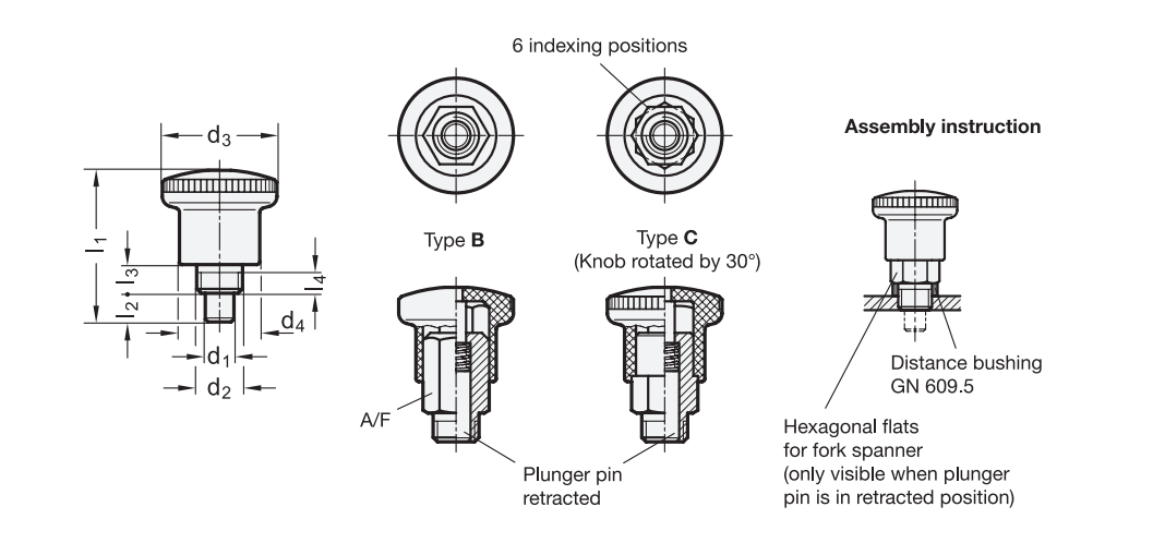 mini piston d'indexation