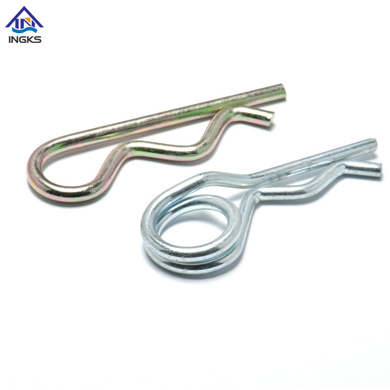 Goupille fendue à ressort en acier à simple bobine (type R)