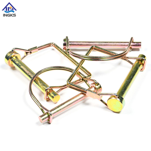 Goupille de verrouillage ronde en acier de type D, zinc jaune